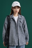 204-JK51-P55中性蓝墙秋季百搭宽松中长款休闲女长袖外套上衣潮，女装短外套，星座204