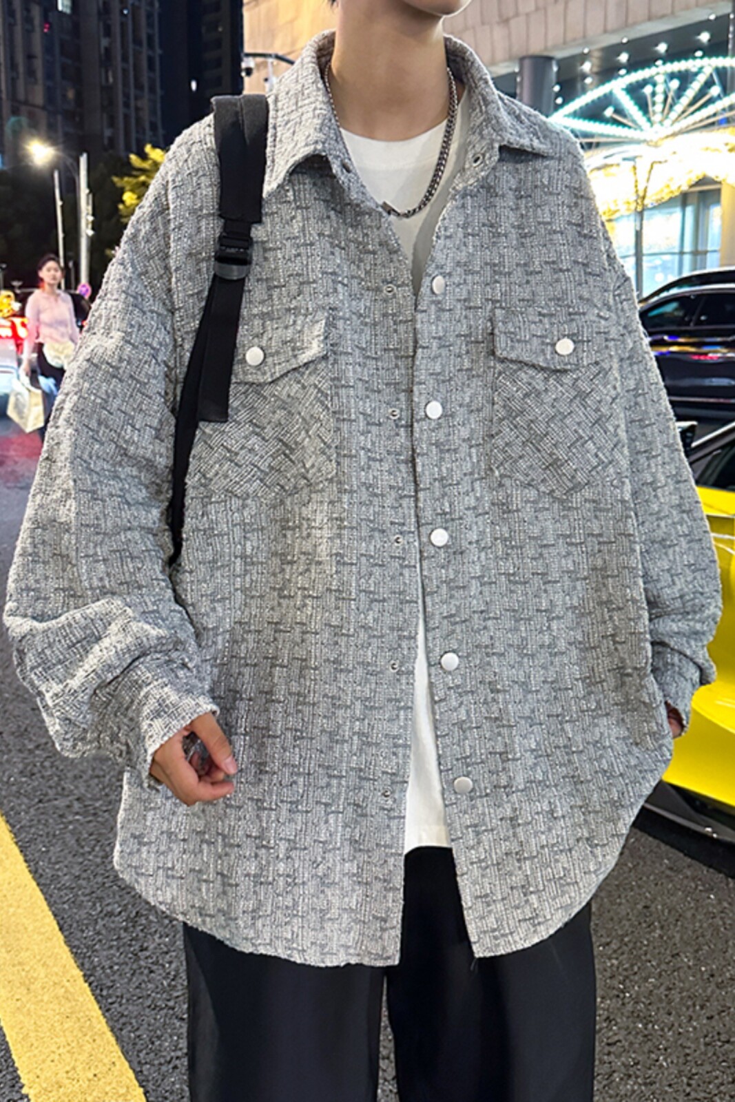 204-jk54-P55美式复古高街小香风外套男春秋款潮牌高级感小众夹克,男装夹克,星座204