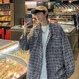 204-JK51-P55春季韩版气质百搭宽松中长款休闲男长袖衬衫上衣潮，男装衬衫，星座204