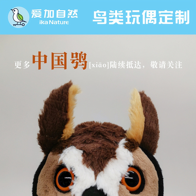 猫头鹰 鸮类 仿真动物玩偶 柔软抱枕 wild republic正品 爱加自然