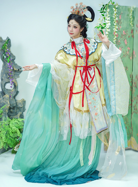 【浅黄-素女】京渝堂旗下神仙服系列晋渝堂萌色12美印花9件大全套