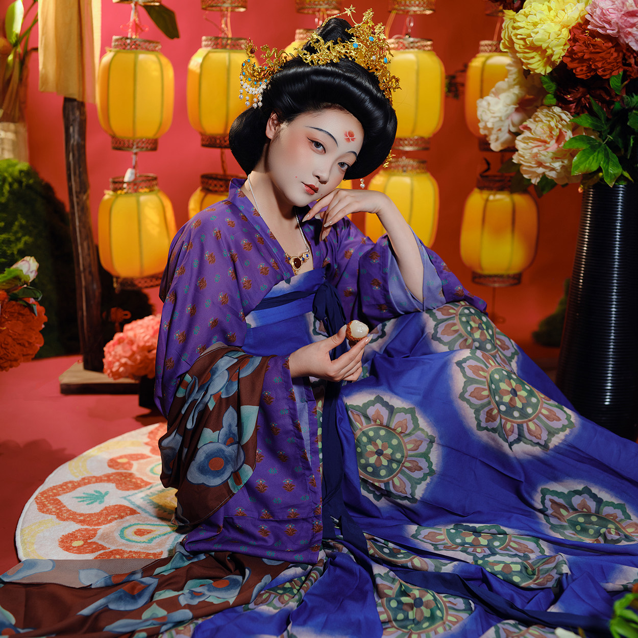 【荔枝 仙奉进】京渝堂唐本俑汤圆姐姐 大码汉服 齐胸襦裙三件套