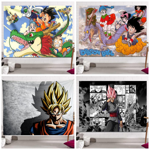 二次元动漫七龙珠挂布孙悟空网红直播背景布卧室床头宿舍装饰墙布 - 封面