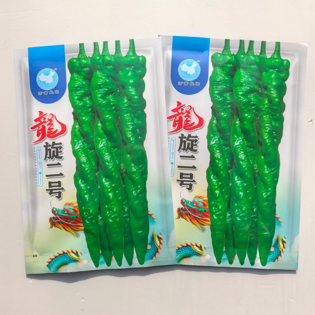 龙旋二号大果螺丝椒种子早熟麻面味香辣绿果产量高耐低温抗病蔬菜