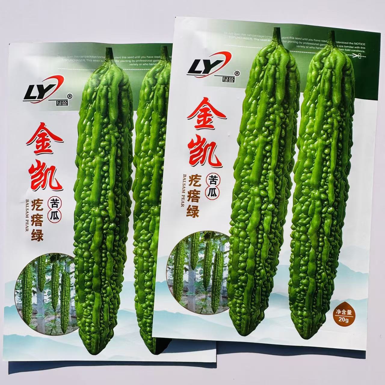 寿光金凯 疙瘩绿苦瓜种子 淡绿厚肉长果早熟高产抗病商品佳 春播