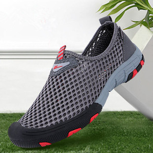 回力网鞋男款夏季中老年父亲低帮透气网面鞋子一脚蹬爸爸休闲运动