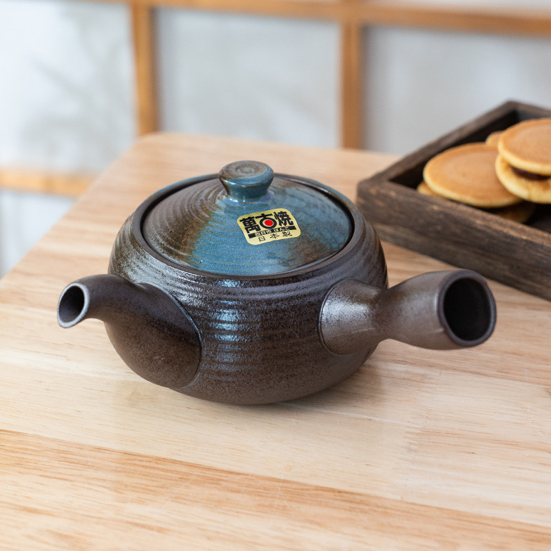 美浓烧日本进口手工色釉茶壶陶瓷侧把壶别致小众功夫茶茶具