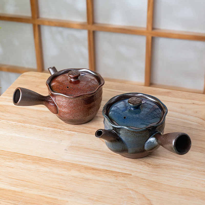 美浓烧日本进口手作色釉高颜值茶壶家用商用功夫泡茶陶瓷茶具