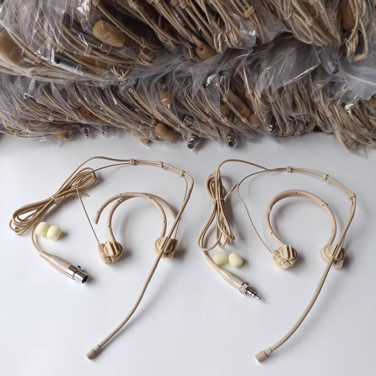 肤色折叠头戴全指向麦克风耳挂式舞台话筒腰麦隐形演唱戏曲剧耳麦