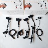 AMS无线腰包小大提琴萨克斯二胡笛子吉他乐器拾音话筒麦夹固定架