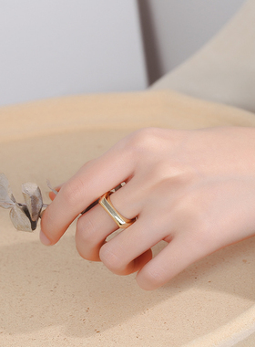 magicfish简约小众不锈钢戒指