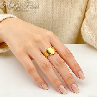 百搭异形夸张指环男钛钢戒指女 个性 magic fish小众设计高级感时尚