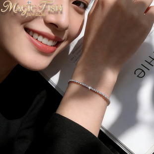 magic 波光粼粼钛钢手链女ins小众设计满天星简约高级感饰品 fish