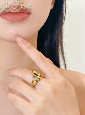 小众ins风设计异形开口戒指