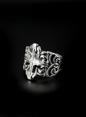 欧式古典纹路复古钛钢男士戒指