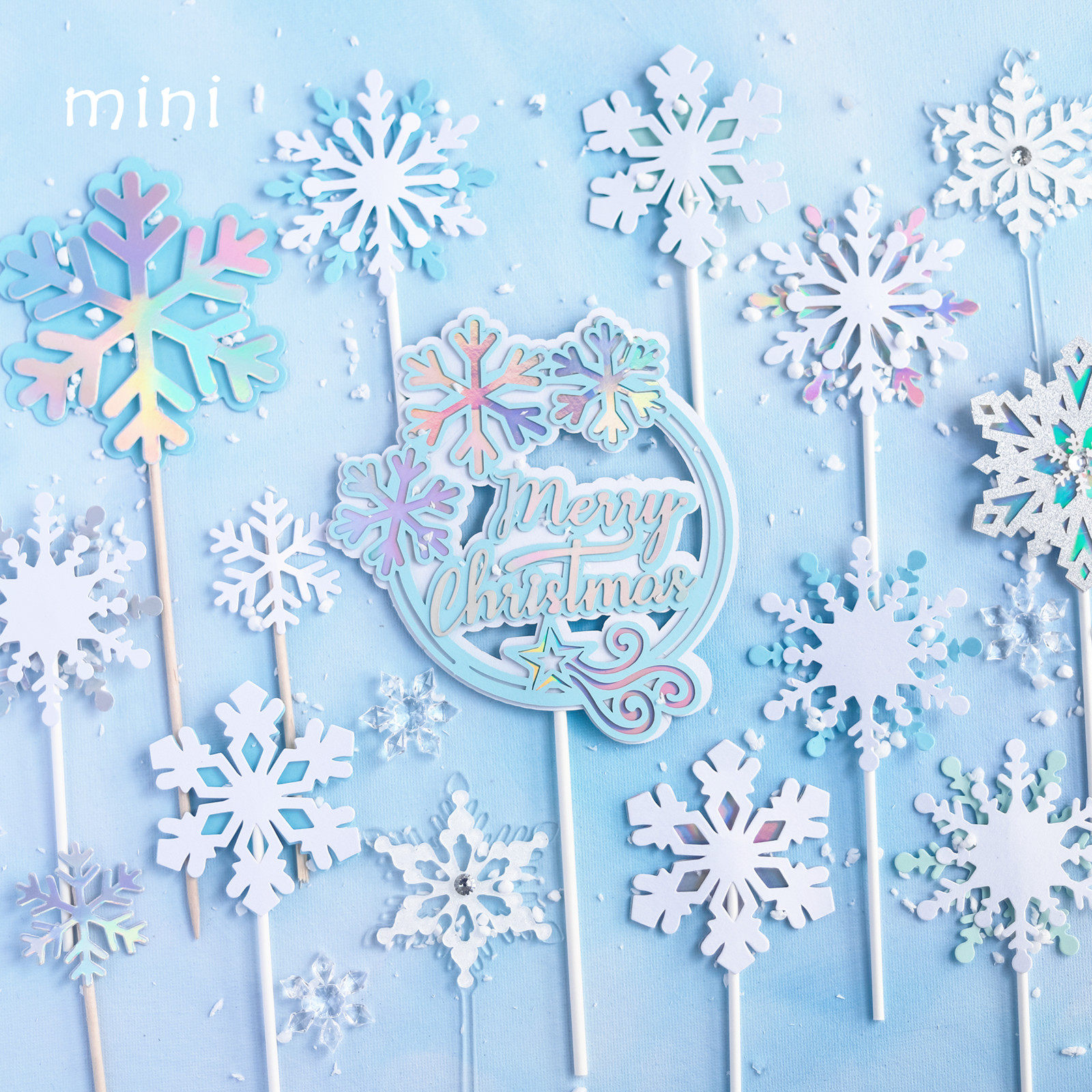 圣诞烘焙蛋糕装饰圣诞节冰雪冬季雪花插件合辑亚克力纸质镶钻雪花,节庆用品/礼品,节日装扮用品,淘宝优惠券,粉丝福利购,淘宝优惠卷
