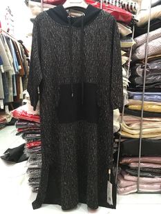 长款毛衣女过膝毛衣裙新款带帽韩版宽松春秋套头中长款打底衫