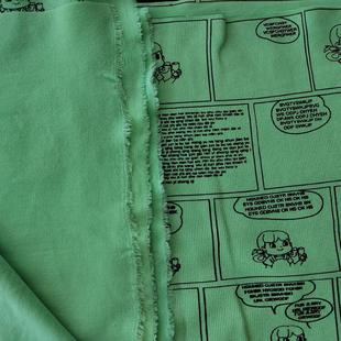 春夏新款 洒金迷你绒布料卡通印花舒适透气手工DIY卫衣T恤外套裙子