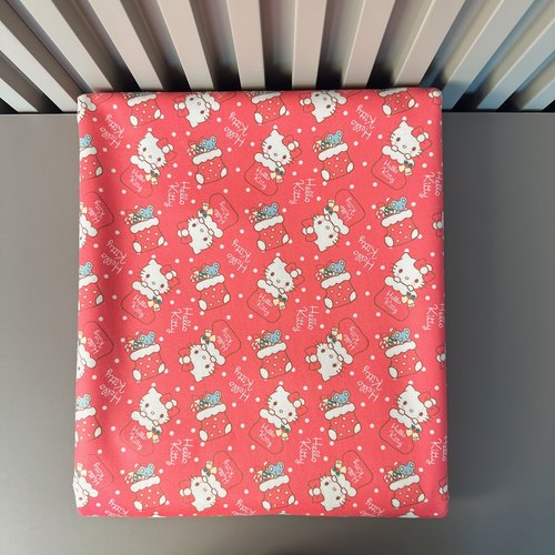 1.5米门幅麂皮绒空气层面料2023年圣诞喜庆KT卡通挺阔服装面料