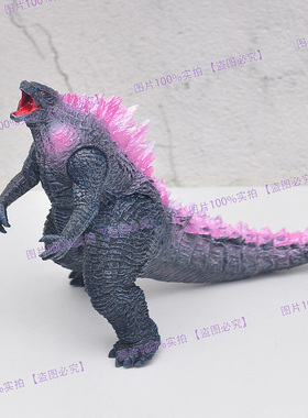紫色狂暴哥斯拉大战金刚 恐龙怪兽可动玩具公仔手办模型玩偶摆件