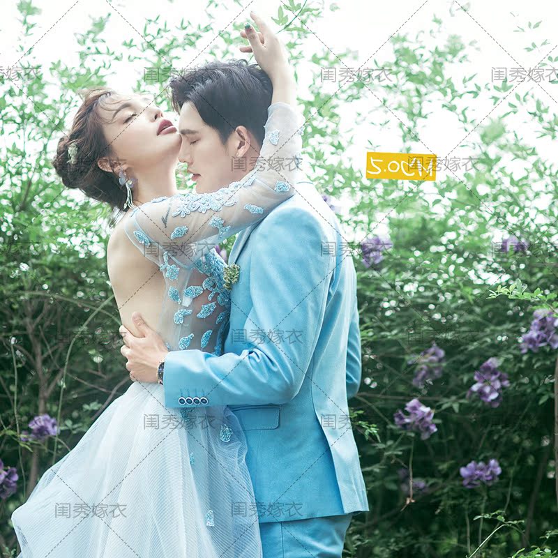 孔雀婚纱