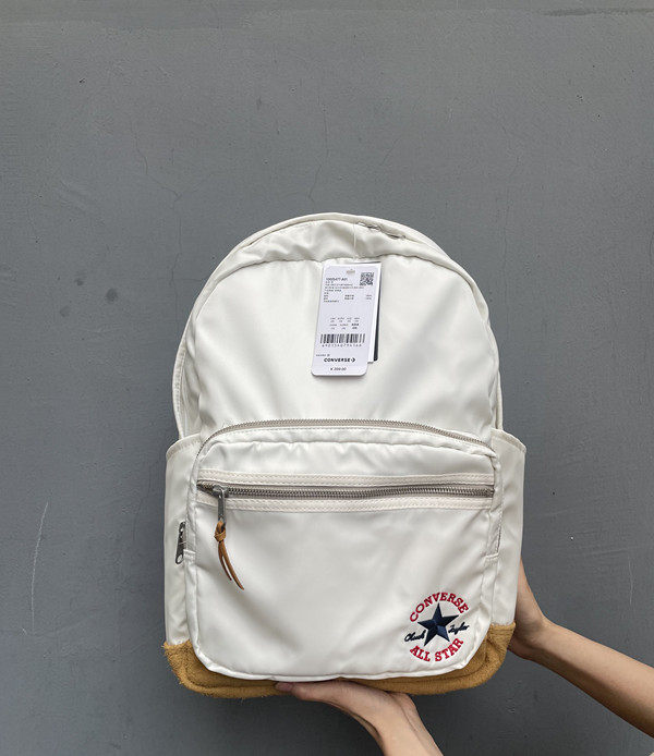 正品匡威converse拼接大容量休闲双肩后背包学生书包10025477-a01