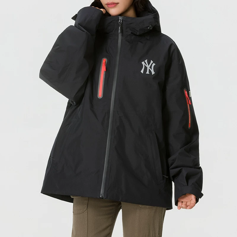 MLB男女装羽绒服90鹅绒冬季防水保暖连帽休闲夹克外套 3ADJB9066