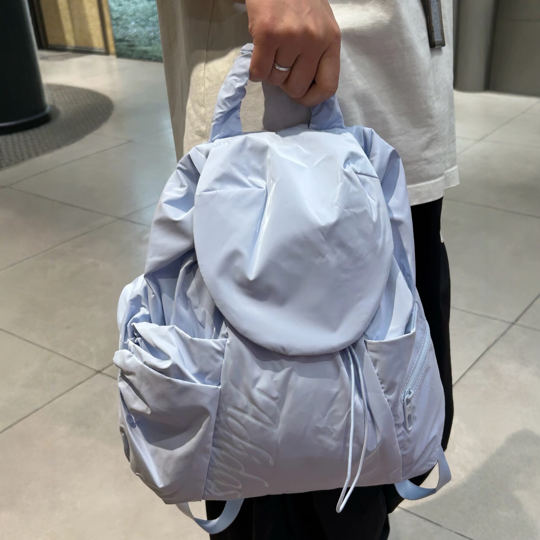 正品ADIDAS阿迪达斯女子天空蓝运动休闲双肩包后背包手提包KY9924