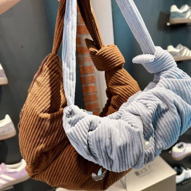 adidas阿迪达斯复古灯芯绒休闲单肩包斜挎包手提包KT0860 KT0861