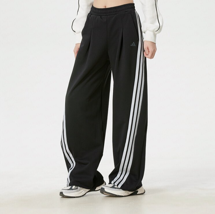 正品ADIDAS阿迪达斯女子运动休闲长裤阔腿裤宽松裤子KR7594