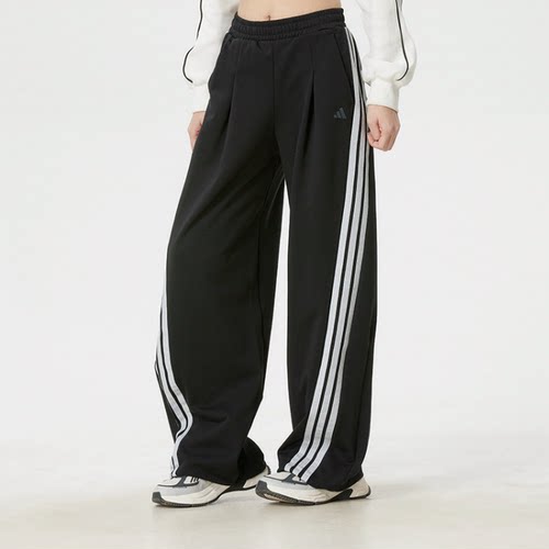正品ADIDAS阿迪达斯女子运动休闲长裤阔腿裤宽松裤子KR7594
