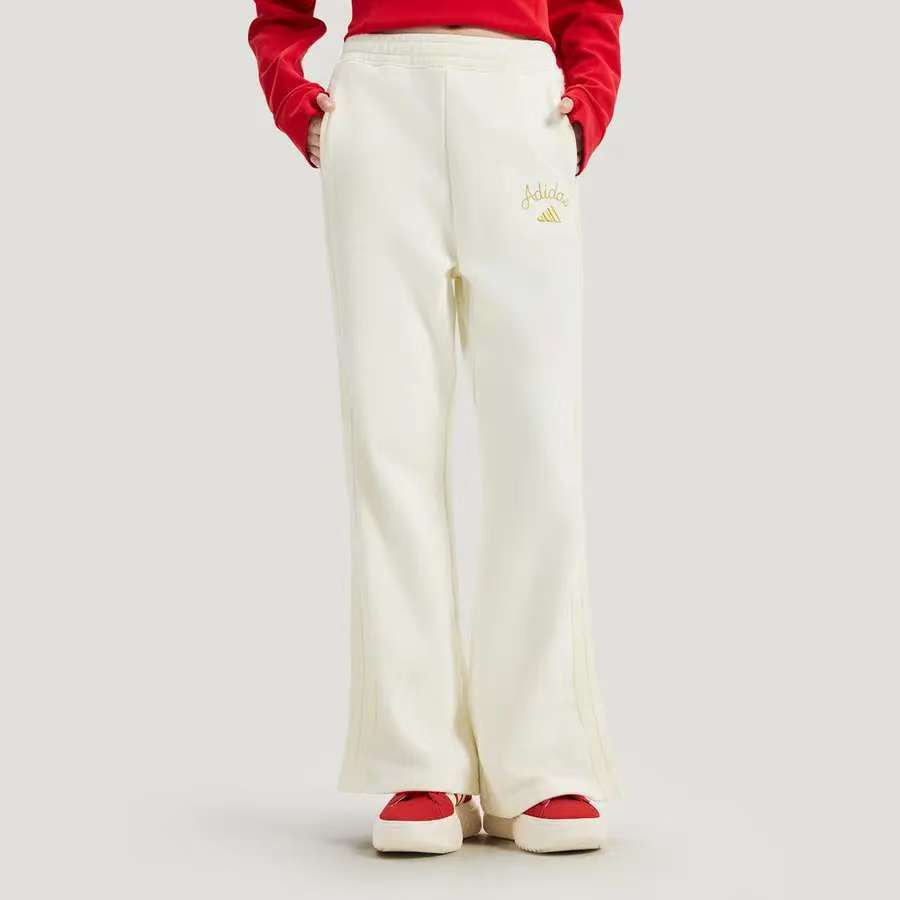 正品ADIDAS阿迪达斯马年限定新款白色女子长裤直筒休闲裤裤KH2707