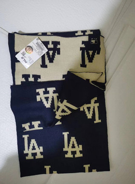 正品MLB老花复古保暖防风围巾围脖3AMFM0336-07NYD-43BRS-50BKS