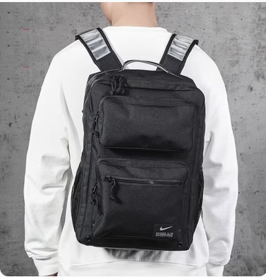 正品耐克NIKE绿色大容量气垫休闲双肩包后背包学生书包CK2668-010