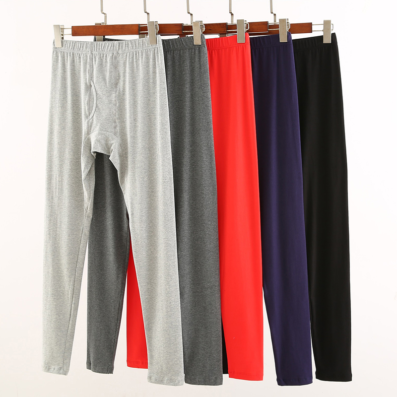 男秋裤纯棉薄款打底保暖裤棉毛裤