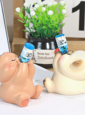 上头吨吨吨摆件微醺动物公仔解压治愈树脂工艺家居桌面装饰品礼物