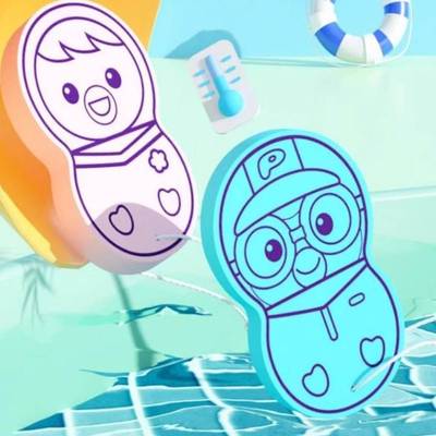 韩国pororo啵乐乐儿童搓澡海棉儿童棉巾沐浴巾海绵无痛柔软呵