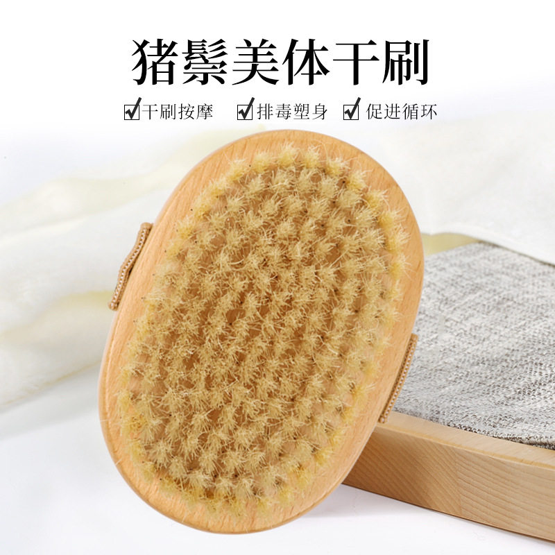 身体刷干刷猪鬃皮肤刷沐浴刷子美体刷身体去角质软毛搓澡洗澡