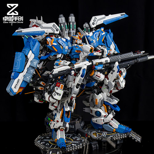 机甲之城EXS蓝精细分色高达模型