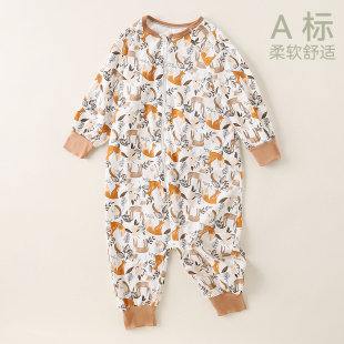 儿童睡袋春秋款 护肚睡衣全棉连体衣睡衣防踢被 纯棉中大童女宝四季