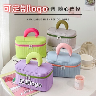 伴手礼礼品定制logo小众大容量化妆品收纳包口红包简约手提化妆包