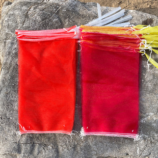 网袋子纱网网兜地瓜红薯洋葱圆葱小套网带红色防虫水果细