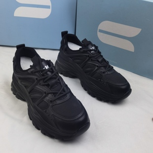 鞋 女鞋 老爹鞋 品牌正品 休闲鞋 新款 厚底运动鞋 2K005黑色38 商场同款