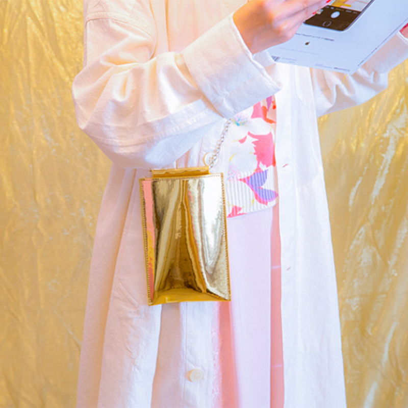 bentoyPU皮亮面可爱手机包