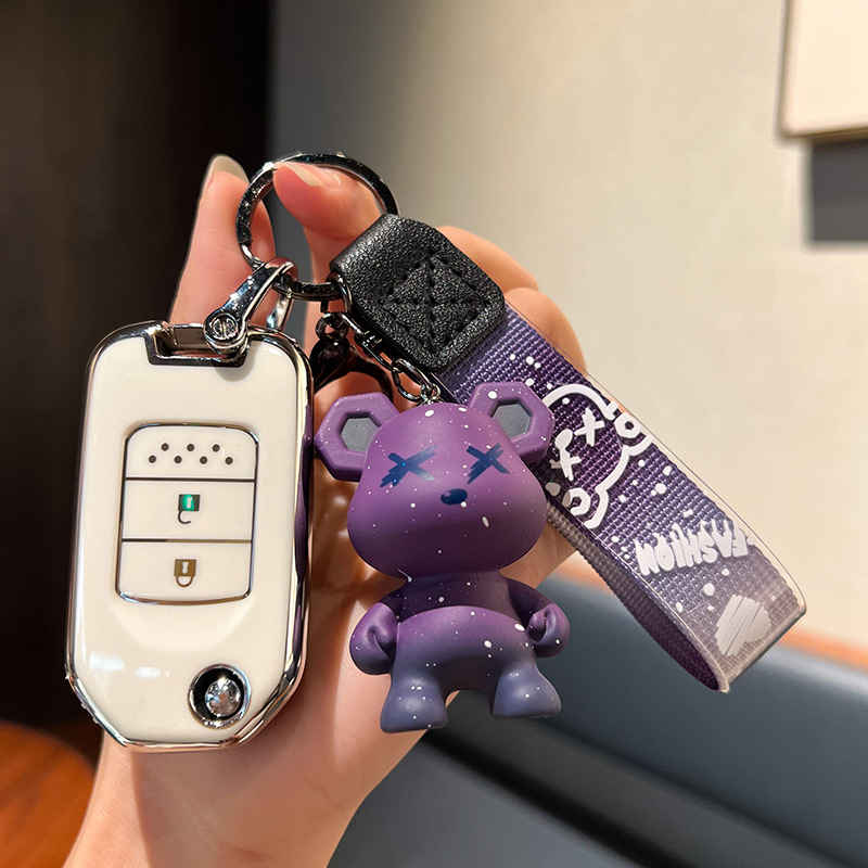 适用本田16/17/19/20/21/22款缤智CRV杰德XRV小车钥匙包外套扣壳