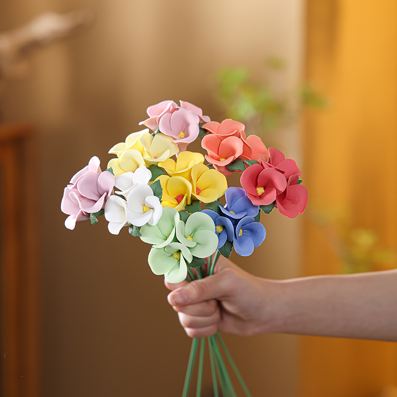 景德镇陶瓷小野花花枝仿真花