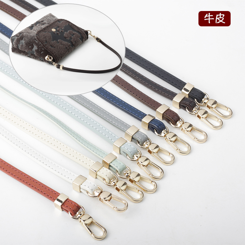 新款细窄牛皮戒指拎带