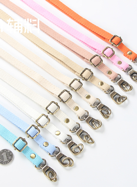 优质12mm宽可调节帆布棉织带斜背书包带压扣手工兔包DIY包包配件