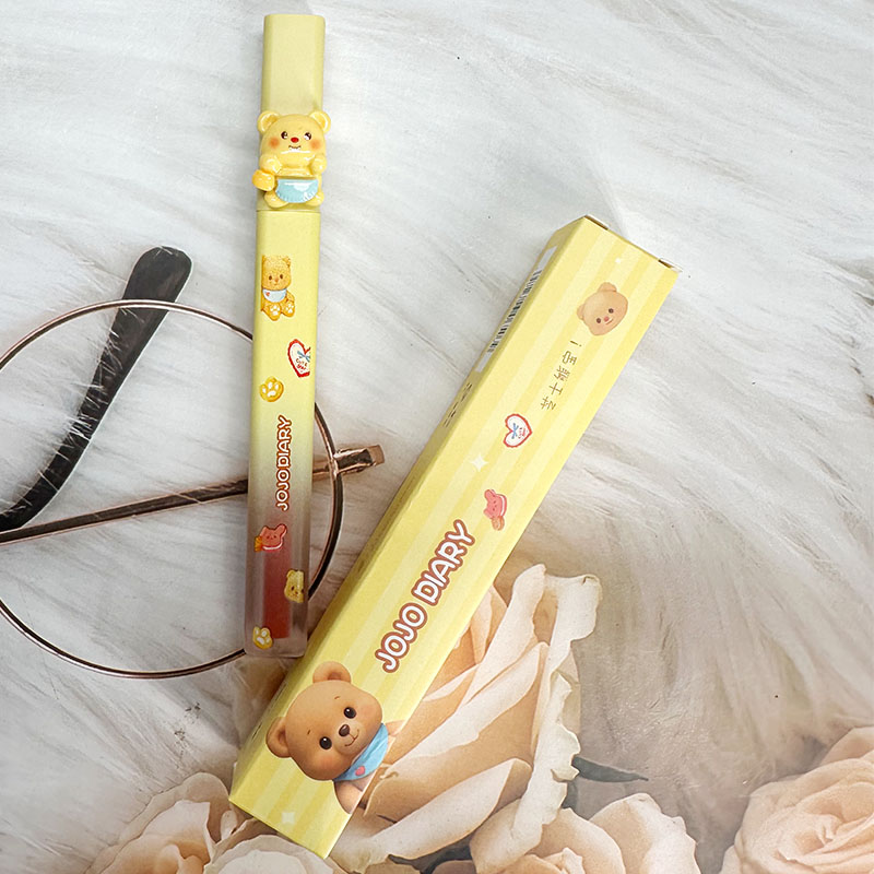 JOJO DIARY芝士熊宝镜面唇釉卡通可爱黄色系持久显色