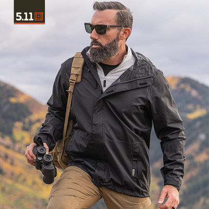 【清货】5.11夹克户外软壳外套男士春秋防风连帽冲锋衣48370